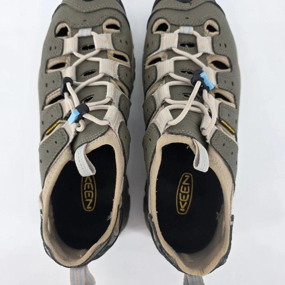 KEEN Women's 9 Mid S3 Whisper Hiking Bungee Lacing Closed Toe  Sandles Gray - Picture 4 of 7